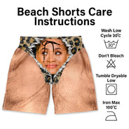 Gift For Bestie, Humorous, Beach, Summer, Icon - Custom Photo Funny Men Swim Trunks - Personalized Unisex Beach Shorts