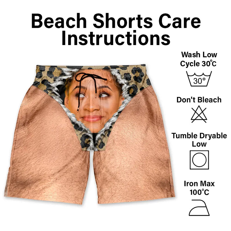 Gift For Bestie, Humorous, Beach, Summer, Icon - Custom Photo Funny Men Swim Trunks - Personalized Unisex Beach Shorts