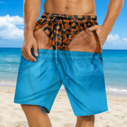 Top Market, Humorous, Gift For Men, Gift For Yourself, Icon - Funny Men Swim Trunks 3D Effect Body - Personalized Unisex Beach Shorts