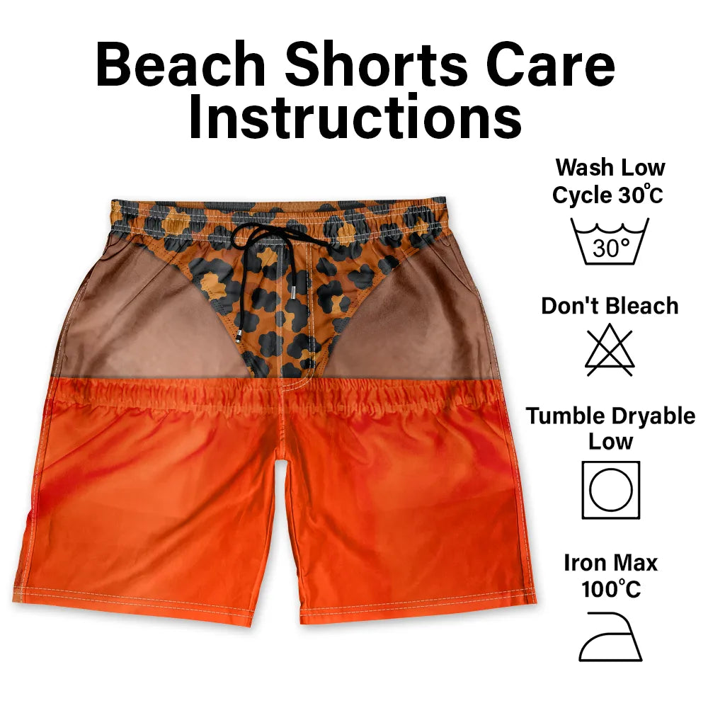 Top Market, Humorous, Gift For Men, Gift For Yourself, Icon - Funny Men Swim Trunks 3D Effect Body - Personalized Unisex Beach Shorts