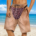 Gift For Bestie,Humorous,Beach,Summer,Icon - Funny Men Swim Trunks Leopard - Personalized Unisex Beach Shorts