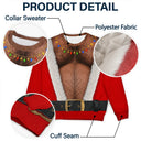 Top Market,Christmas,Humorous,Gift For Men,Gift For Yourself,Icon - Funny Santa Abs Belly Body For Husband Dad Grandpa - Personalized Unisex Ugly Sweater