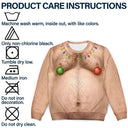 Top Market,Christmas,Humorous,Gift For Men,Gift For Yourself,Icon - Funny Santa Abs Belly Body For Husband Dad Grandpa - Personalized Unisex Ugly Sweater