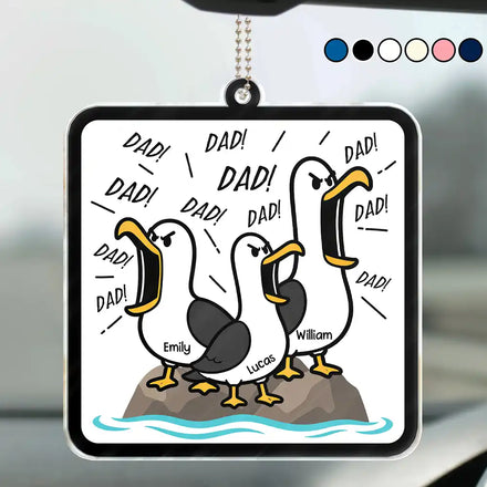 Funny Screaming Seagull - Personalized Acrylic Car Hanger