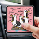 Gift For Grandpa,Gift For Father,Dad - Children,Grandpa - Grandkids,Mom - Children,Gift For Mother,Teacher,Non-Eng,Icon,Humorous - Funny Screaming Seagull - Personalized Acrylic Car Vent Clip