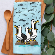 Gift For Grandpa,Gift For Father,Dad - Children,Grandpa - Grandkids,Mom - Children,Gift For Mother,Non-Eng,Icon,Humorous - Funny Screaming Seagull - Personalized Kitchen Towel