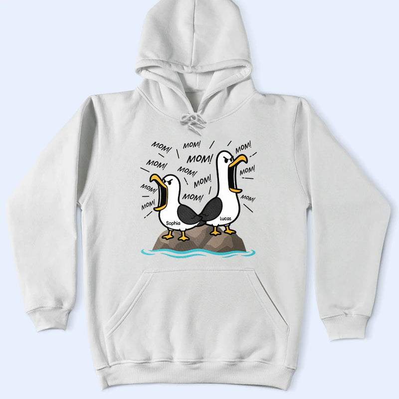 Gift For Husband,Gift For Wife,Gift For Mother,Gift For Father,Gift For Grandparents,Teacher,Funny,Icon - Funny Screaming Seagull - Personalized T Shirt