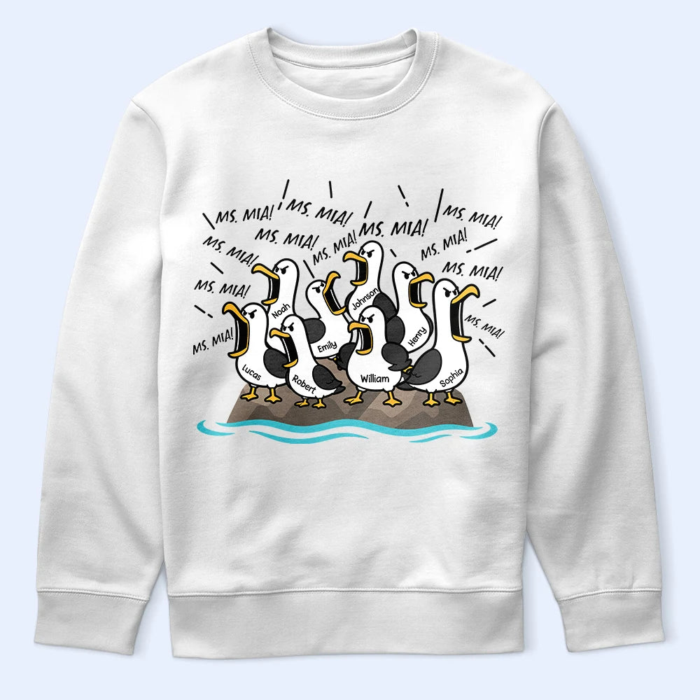 Gift For Husband,Gift For Wife,Gift For Mother,Gift For Father,Gift For Grandparents,Teacher,Funny,Icon - Funny Screaming Seagull - Personalized T Shirt