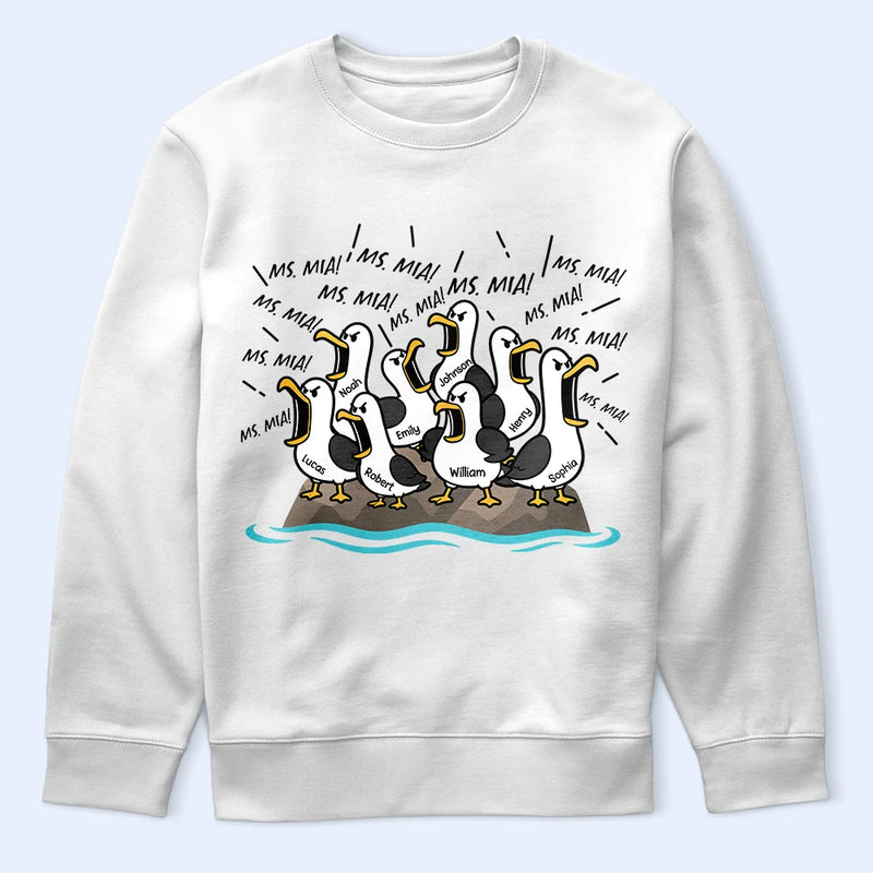 Gift For Husband,Gift For Wife,Gift For Mother,Gift For Father,Gift For Grandparents,Teacher,Funny,Icon - Funny Screaming Seagull - Personalized T Shirt