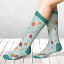 Crocheting,Cozy,Gift For Yourself,Gift For Women,Vector - Funny Shhh I'm Counting For Crochet Knitting Lovers - Personalized Socks