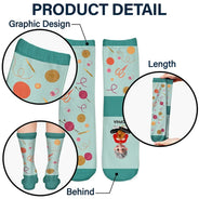 Crocheting,Cozy,Gift For Yourself,Gift For Women,Vector - Funny Shhh I'm Counting For Crochet Knitting Lovers - Personalized Socks