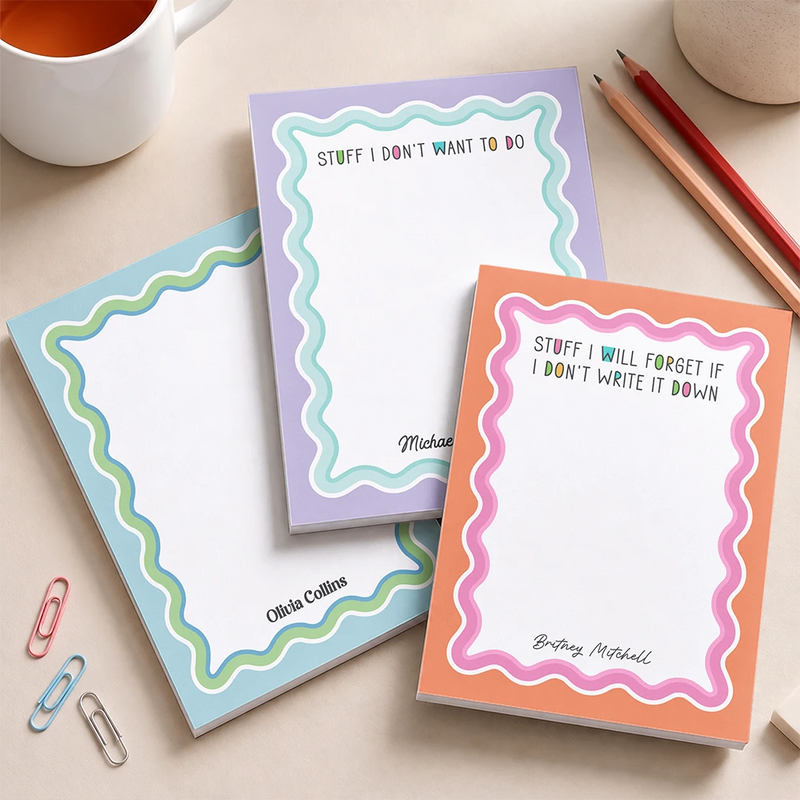 Humorous,Gift For Yourself,Gift For Women,Custom Text - Funny To-do List - Personalized Notepad