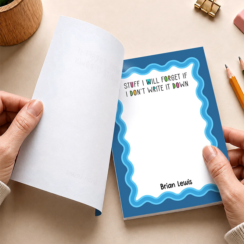 Humorous,Gift For Yourself,Gift For Women,Custom Text - Funny To-do List - Personalized Notepad
