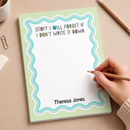 Humorous,Gift For Yourself,Gift For Women,Custom Text - Funny To-do List - Personalized Notepad