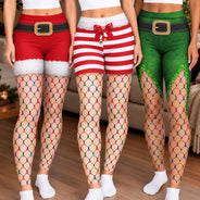 Christmas,Gift For Women,Gift For Yourself,Gifts For Her,Humorous,Icon - Funny Christmas Gift For Her - Personalized Fishnet Tights Leggings
