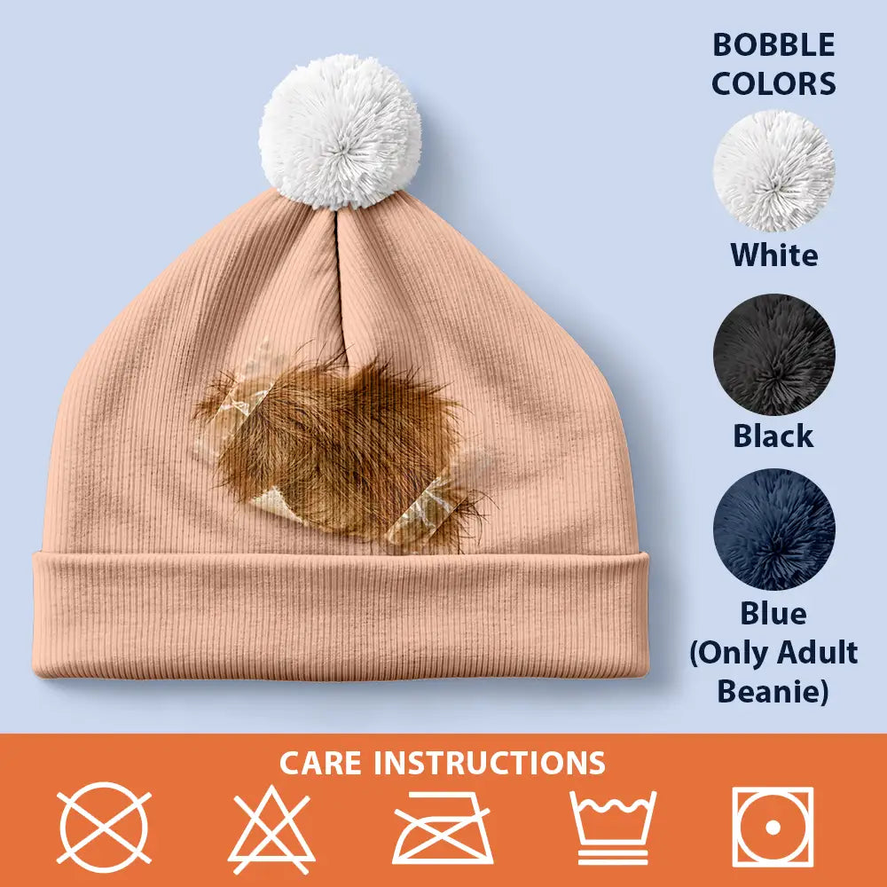 Gift For Men, Gift For Yourself, Gifts For Him, Humorous, Icon, Top Market - Funny Gag Gift For Him - Personalized Novelty Taped Toupee Bobble Beanie Hat