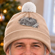 Gift For Men, Gift For Yourself, Gifts For Him, Humorous, Icon, Top Market - Funny Gag Gift For Him - Personalized Novelty Taped Toupee Bobble Beanie Hat