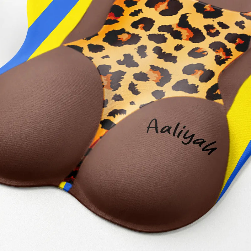 Gift For Husband, Gift For Couples, Summer, Humorous, Vector - Funny & Naughty Beach Babe - Personalized Mouse Pad