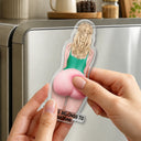 Summer,Gift For Boyfriend,Gift For Couples,Humorous,Vector - Funny & Naughty Just One Poke - Personalized Squishy Acrylic Fridge Magnet