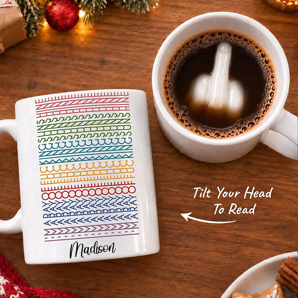 Christmas,Sarcastic,Gift For Yourself,Gift For Women,Custom Text - Funny Ray Of Fcking Sunshine For Best Friends, Colleagues Christmas, Birthday, White Elephant Gag Gifts - Personalized Mug