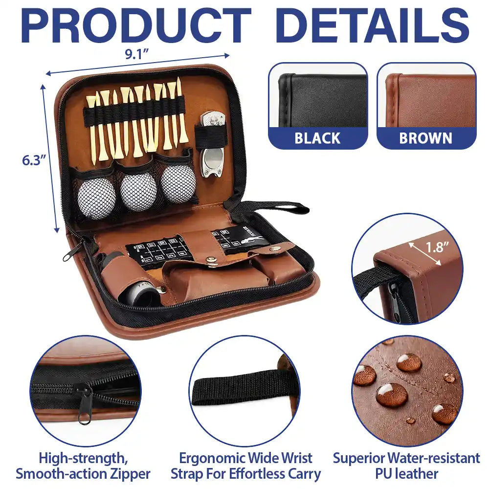 Gift For Men,Gift For Father,Gift For Grandpa,Golf,Sport Dad,Grandpa's Hobby,Dad's Hobby,Gift For Husband,Gift For Couples,Custom Photo,Non-Eng,Photo,Vector,Adorable - Custom Photo Best Daddy Grandpa By Par Funny Golf Lovers - Personalized Leather Golf Bag