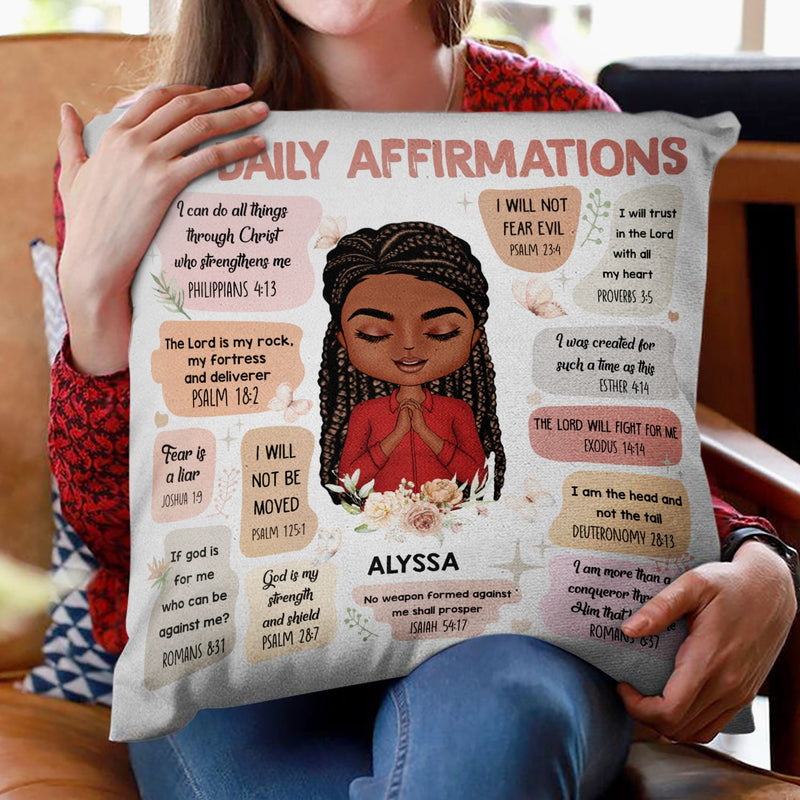 My Daily Affirmation - Gift For Yourself, Gift For Women - Personalized Pillow