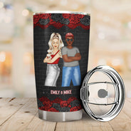 Congrats On Being My Bestie Black Rose - Gift For Bestie - Personalized Tumbler