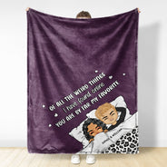 Chibi Couple You Are My Favorite - Gift For Couples - Personalized Fleece Blanket