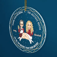 Christmas Bestiest Bestie Of All The Bestie's - Gift For Besties - Personalized Circle Acrylic Ornament
