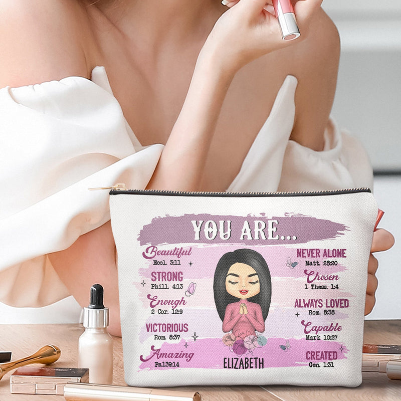 You Are Beautiful - Gift For Yourself, Gift For Women, Gift For Her - Personalized Cosmetic Bag