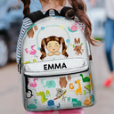 Cute Animal Alphabet - Personalized Canvas Backpack