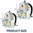Cute Animal Alphabet - Personalized Canvas Backpack