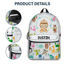 Cute Animal Alphabet - Personalized Canvas Backpack