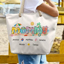 Mom Grandma Beach Summer Vibe - Personalized Beach Bag
