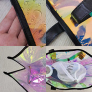 Beach Summer Vibe Monogram - Personalized Holographic Tote