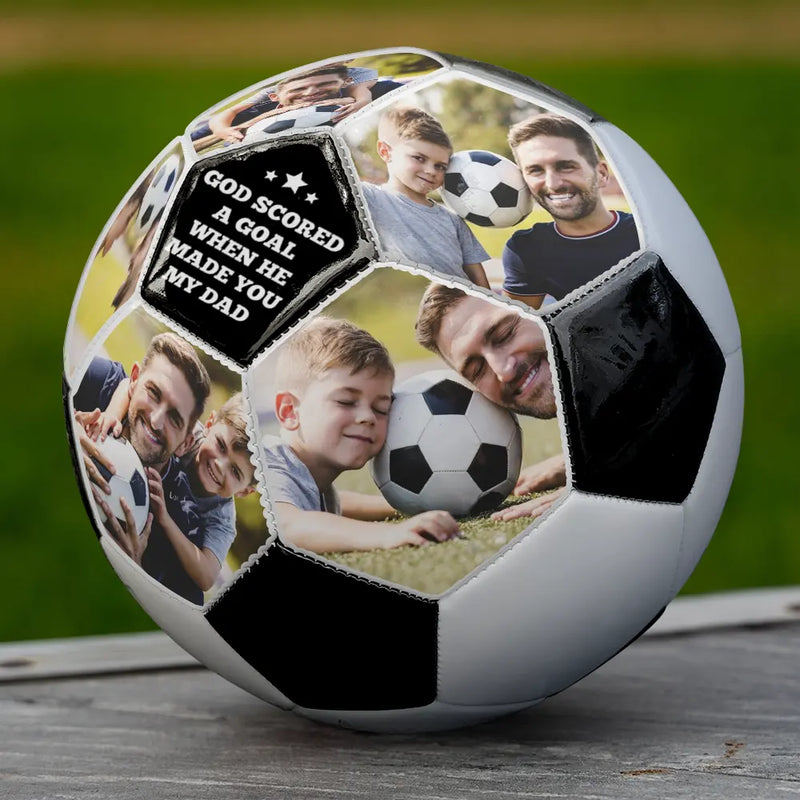 Custom Photo I Scored A Goal With You Dad - Personalized Soccer Ball