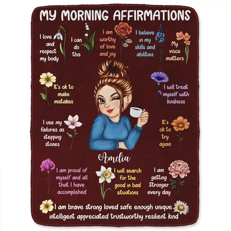 Affirmation Blanket - Personalized Fleece Blanket, Sherpa Blanket