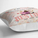 Besties Because Of You I Laugh A Little Harder Friendship - Personalized Pillow