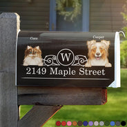 Pet Lovers, Dog Lovers, Cat Lovers - Family Name House Address Dogs Cats - Personalized Mailbox Cover