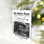 Memorial - Custom Photo The Heaven Times - Personalized Custom Shaped Acrylic Ornament