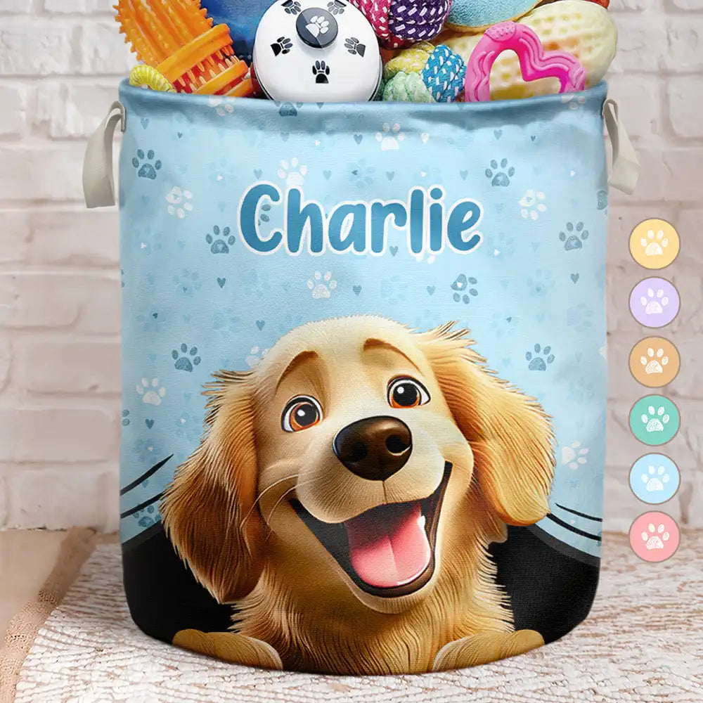 Dog Lovers, Dog Mom, Dog Dad, Pet Mom, Pet Dad - Dog Toys - Personalized Laundry Basket, Storage Basket
