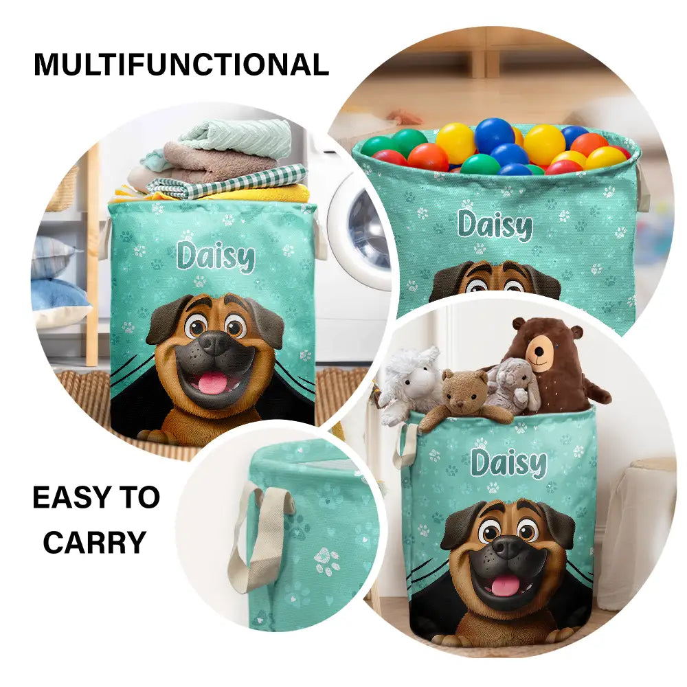 Dog Lovers, Dog Mom, Dog Dad, Pet Mom, Pet Dad - Dog Toys - Personalized Laundry Basket, Storage Basket