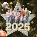 Christmas,Family,Gift For Sibling,Happy - Custom Photo Family Siblings Best Friends Makes Christmas Truly Bright - Personalized Custom Shaped Acrylic Ornament