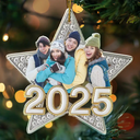 Christmas,Family,Gift For Sibling,Happy - Custom Photo Family Siblings Best Friends Makes Christmas Truly Bright - Personalized Custom Shaped Acrylic Ornament