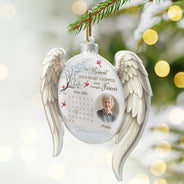 Christmas,Family,Memorial,Sad - Custom Photo Calendar The Moment Your Heart Stopped Memorial - Personalized Custom Shaped Acrylic Ornament