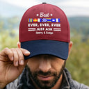 Gift For Father,Gift For Grandpa,Happy - Best Dad Ever Nautical Flags Marine Code - Personalized Embroidered Two Tone Cap