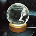 Gift For Wife,Parents,Gift For Yourself,Gift For Women,Gift For Mother,French,New Mom,New baby,Non-Eng,Calendar,Adorable - Calendrier Le Jour Où Tu Es Devenue Ma Maman Papa - Lampe Boule En Cristal Personnalisée