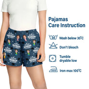 Gift For Husband,Parents,Gift For Yourself,Gift For Men,Gift For Grandpa,Gift For Father,French,Custom Photo,Happy,Gift For Grandparents,Non-Eng,Photo,Icon,Playful - Photo Personnalisable Meilleur Papa Du Monde - Short De Pyjama Personnalisé