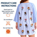 Adorable,Baking,Gift For Grandma,Icon - Grandma The Perfect Batch Loving Grandkids - Personalized Oversized Sleep Tee
