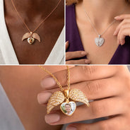 Custom Photo,Sympathetic,Gift For Yourself,Memorial,Gift For Women,Upload Full Photo - Custom Photo Memorial Sympathy Gift For Her - Personalized Hidden Message Necklace